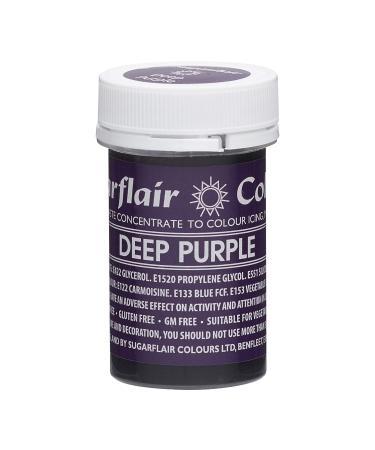 Sugarflair DEEP PURPLE Paste Gel Edible Food Colouring Colour Icing Quality
