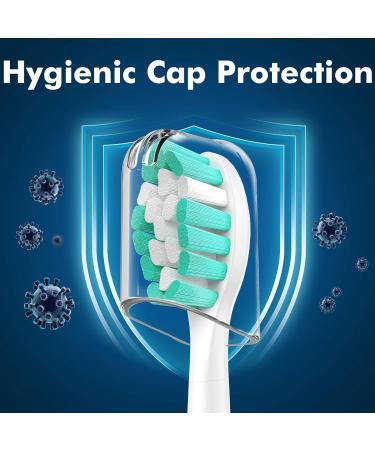 Replacement Toothbrush Heads for Philips Sonicare ProtectiveClean G2 C1 C2 - Compatible 10 Pack Sonic Electric Brush Heads - White & Green - Buy Online on GoSupps.com
