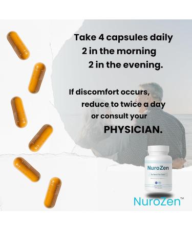 NuroZen Nerve Support Supplement Alpha Lipoic Acid B1 B6 B12 Pureblend of MSM Turmeric Advanced Neuropathy Support Formula for Nerve Health 1 Count (Pack of 120) - Buy Online on GoSupps.com