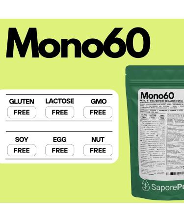 Saporepuro MONO AND DIGLYCERIDES OF FATTY ACIDS 200 g - plant origin - ideal emulsifier for ice creams sorbets pastries - Buy Online on GoSupps.com