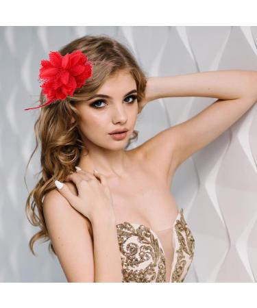 Sibba Flower Clips - Elegant Hairpins with Red Roses for Weddings Tea Parties & Special Occasions | Women's Accessories & Headwear - Buy Online on GoSupps.com