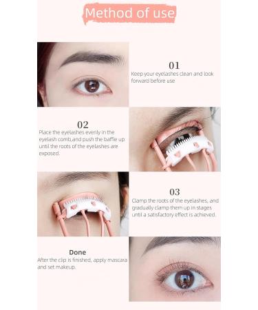 Eyelash Curler with Comb Teeth Beginner's Portable False Eyelash Eyelash Curler Detachable High Curling Lash Curler Tool Comfortable to Hold & No Harm Skin to Enhance Eyelashes - Buy Online on GoSupps.com