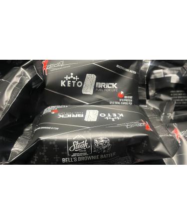 Keto Brick | Keto Snack Bar | Delicious and Easy Keto Snack on the Go | High Protein | High Fat | Sugar Free | Low Carb Bar (2 Pack Brownie Batter) Brownie Batter 2 Pack - Buy Online on GoSupps.com