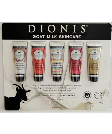 DIONIS Goat Milk Hand Cream, 1.0 oz, 5-pack Ocean Dreams Essentials