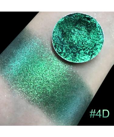 Green Eyeshadow Shimmery Single Highly Pigmented Metallic Eye Glitter Long-Lasting Forest Green Metallic Eye Shadow Sparkly Chameleon Cream Eye Shadow Palette for Green Eyes Talc Free #4D Shiny Green #4d - Buy Online on GoSupps.com