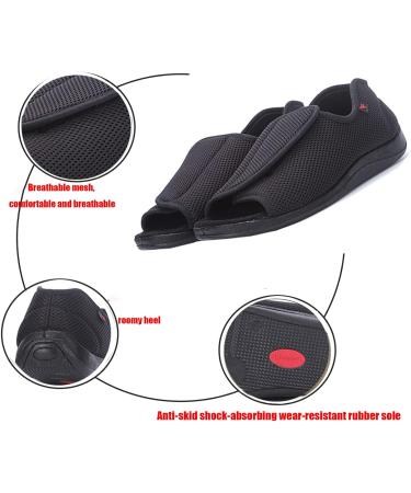 Adjustable Width Wide Width Shoes for Edema Swollen Feet - Black 7.5 - Buy Online on GoSupps.com