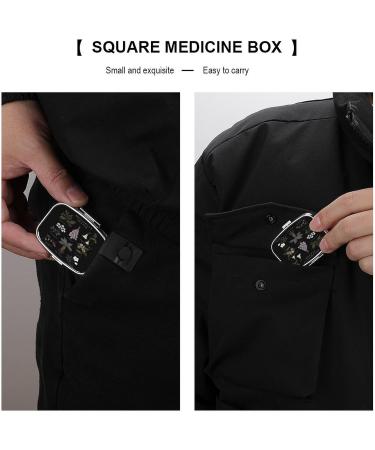 Travel-Friendly Metal Pill Organizer - Compact 2 Compartment Case for Vitamins Supplements & Meds - Cute Portable & Perfect for Purse or Pocket - Buy Online on GoSupps.com