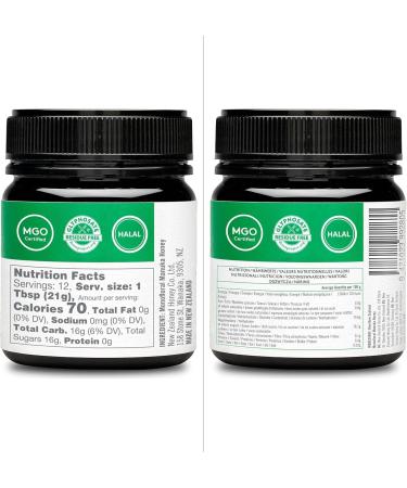 New Zealand Honey Co. MGO 1450+ / UMF 28+ Manuka Honey | Active & Raw | Made in New Zealand | 250g - Buy Online on GoSupps.com