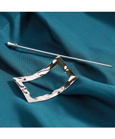 Yheakne Vintage Silver Geometric Hair Clip Barrette - Decorative Alloy Hair Accessories for Women & Girls - Buy Online on GoSupps.com