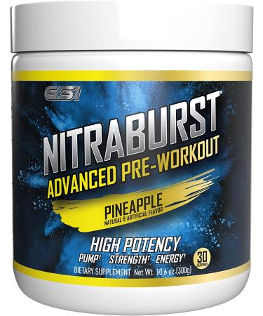 Giant Sports Nitraburst Pre Workout Powder, Increase Blood Flow, Boosts Strength and Energy, Improve Exercise Performance, (Pineapple, 30 Servings)