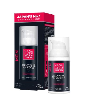 Hada Labo Tokyo Men Aqua Booster Hydro-Gel Revitalizing Day & Night Moisturizer with Hyaluron Acid Cosmetics for Men