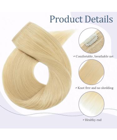 Shop Real Hair Clip-In Extensions | 7A Remy Hair | Thick 90g | 45cm Bleach Blonde - Fast International Shipping - Buy Online on GoSupps.com