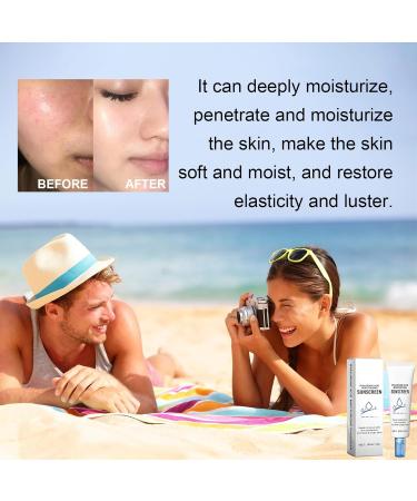 Hyaluronic Acid Sunscreen SPF 50+ PA+++ Sun Cream SPF 50 Face Sunscreen SPF 50 High Protection Face Sun Cream Moisturizing Refreshing Travel Size Sun Cream Against Sunburn Non-Greasy - Buy Online on GoSupps.com