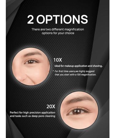 OMIRO 20X Magnifying Mirror and Tweezers Kit with Suction Cups - Travel Set for Precision Eyebrow Grooming (2nd Generation) - Buy Online on GoSupps.com