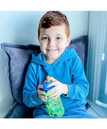 Nuby 2 Pack Iridescent Flip-it Kids On-The-Go Printed Water Bottle with Bite Proof Hard Straw - 18oz / 540 ml 18+ Months 2 pk Prints May Vary Colors May Vary - Buy Online on GoSupps.com