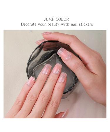 Jmeowio Pink Glitter Gel Nail Films - Self-Adhesive Nail Stickers for Stunning Nail Designs | Premium Glittering Accessories - Buy Online on GoSupps.com
