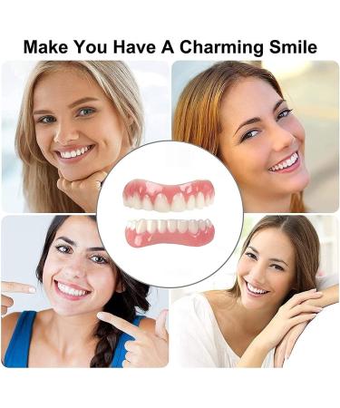 WGTczy Couples False Teeth Kit - Perfect Fit Pebble Gel Stickers for Missing Teeth | Restore Your Smile & Confidence - Buy Online on GoSupps.com