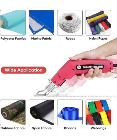 RoMech Pro Electric Rope Cutter - Hot Knife Heat Sealer with Adjustable Power - Cutting Tool Kit with Blades & Accessories (100W RM-014) - Buy Online on GoSupps.com