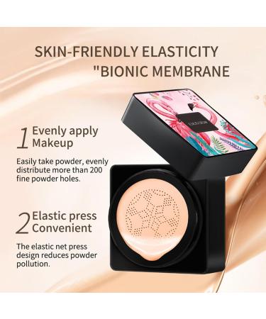 LXZJJM Mushroom Head Air Cushion Air Cushion Eyebrow Cream Small Mushroom Air Cushion Cream concealer Moisturizing Long lasting Skin Brightening Moisturizing BB Cream (02#Natural color) - Buy Online on GoSupps.com