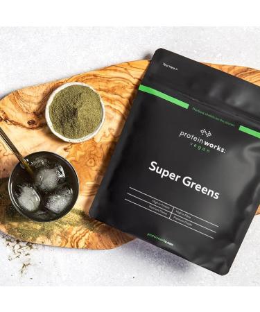 Protein Works Super Greens Powder 500g - Vegan Tropical Punch Detox Shake for Immune Support - Buy Online on GoSupps.com