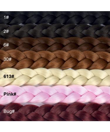 LyoRuSi 30 Inch 2 Pack DIY Braided Ponytail Extension with Hair Tie - Straight Wrap Around Hair Extensions Ponytail (1B) - 2PCS Braided - Buy Online on GoSupps.com