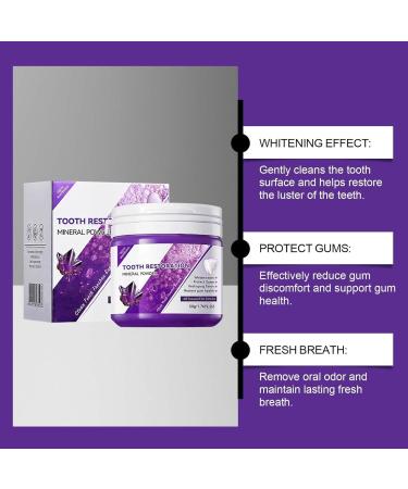 Oyikey Teeth Whitening Powder Teeth Whitening Powder Teeth Whitening Powder Tooth Restoration Mineral Powder Cosmetic Teeth Cleaning Freshen Breath (2) - Buy Online on GoSupps.com