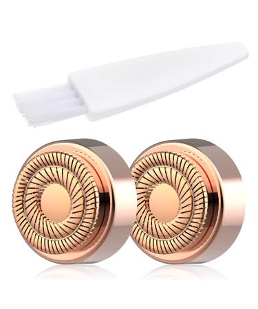 Facial Hair Remover Replacement Heads: Generation 2 Replacement heads for Finishing Touch Flawless Facial Hair Remover Tool for Women, Double Halo As Seen On TV, 18K Gold-Plated Rose Gold 2 Count 2 Count (GEN 2)