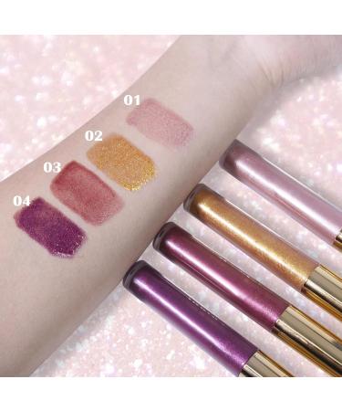 DAGEDA 4PCS Shimmer Liquid Lipstick - Long Lasting Moisturizing & Waterproof Lip Gloss for Women | Sparkling Multicolor Lip Makeup - Buy Online on GoSupps.com