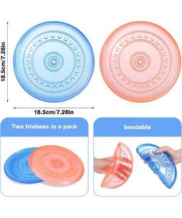 Fantesi 2-Piece Dog Flying Disc - 18.5 cm Rubber Saucer Toy for Training & Play - Soft & Stable - Buy Online on GoSupps.com