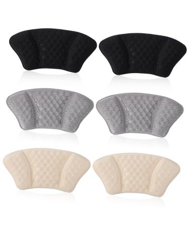 FRCOLOR 6 Pairs Anti-wear Heel Patch 6 Shoe Heel Cushion Heel Shoe Grips Shoe Inserts Heel Grips for Womens Shoes Heel Cushion Pads Sticky Heel Shoe Liner Care Boots Women's Sponge