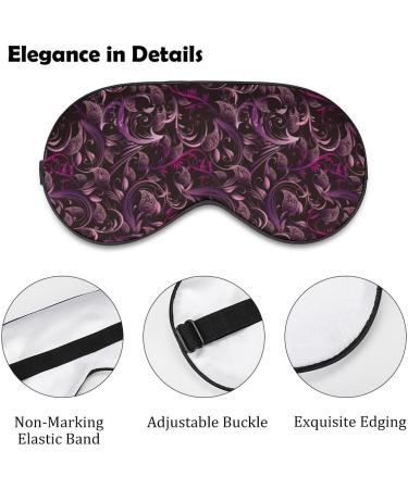 Vintage Violet Paisley Floral Sleep Mask for Women | Adjustable Eye Shades with Elastic Strap - Comfort & Style - Buy Online on GoSupps.com