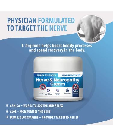 Neuropathy Cream Arnica Enhanced and L Arginine Boosted Formula - Maximum Strength Relief for Foot Hands Legs Toes Includes 7grams of L Arginine Vitamin B6 MSM Arnica Aloe -2.82oz - Buy Online on GoSupps.com