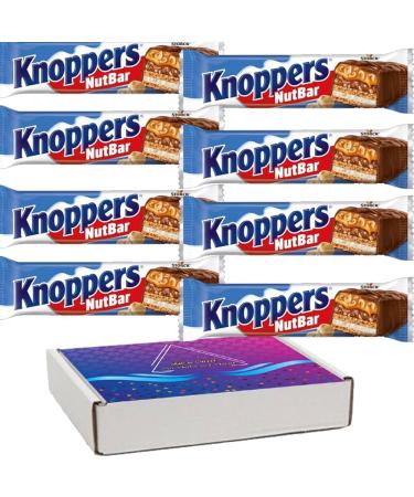 Generic 08 x Knopers NutBar Wafer Bar with Milk- and Nougat Cream Filling and Milk Chocolate Coating 40g - Buy Online on GoSupps.com