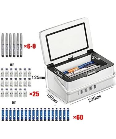 Insulin Cooler Portable Electric Portable Cooler Intelligent Mini Fridge with Large Refrigeration Space for Medical Cooler Bag for Travel Medication Refrigerator - Buy Online on GoSupps.com