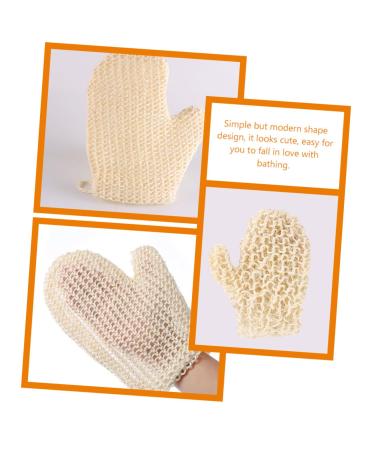 FRCOLOR 2pcs Sisal Braided Shower Gloves - Exfoliating Scrubber Sponges & Bath Mittens for Body Care - Buy Online on GoSupps.com