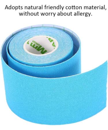 Muscle Tape Bandage Sports Muscle Tape Breathable Waterproof Adhesive Prevent Allergies Cotton for Sports Blue - Buy Online on GoSupps.com