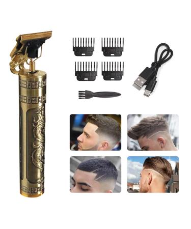 Auzeuner Professional Hair Clippers for Men Electric Haircut Kit Hair Trimmer Grooming Waterproof Rechargeable Close Cutting T Blade Trimmer USB Rechargeable Clippers for Hair Cutting with Guide Combs Cooper Dragon