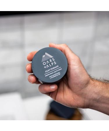 Oars + Alps Clay Hair Pomade for Men - Promotes Hair Growth, Medium Hold, Matte Finish, Reduces Frizz - 2.4 Fl Oz - Buy Online on GoSupps.com