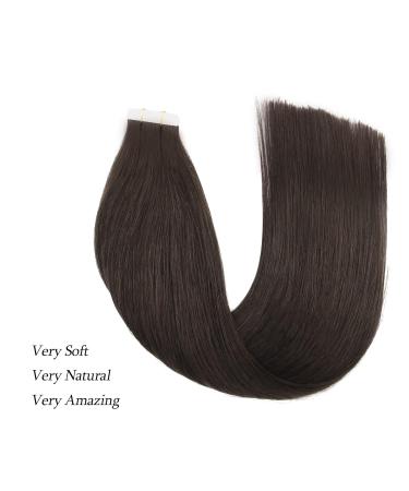 Real Human Hair Tape Extensions - Seamless & Reusable Deep Black 30g | 20 Pieces 1B 30cm - Buy Online on GoSupps.com