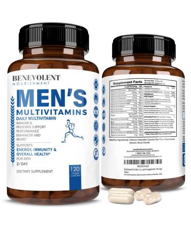 Multivitamin for Men - Supports Energy & Overall Health - Essential Daily Vitamins for Men Biotin Magnesium Zinc & Antioxidant for Immune Health - Non-GMO Men Multivitamin Supplement 120 Caps