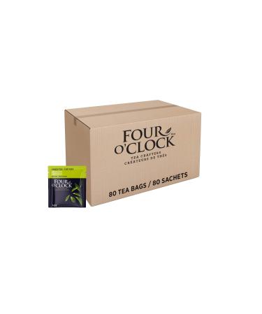 Four O'Clock Japanese Green Tea Organic Non-Gmo Kosher Gluten-Free 80 Teabags