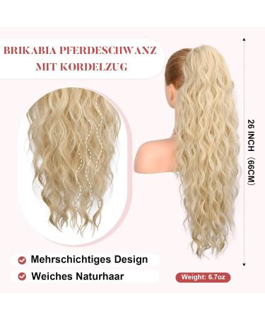 Brikabia 26 Blonde Ponytail Extension - Synthetic Clip-In Braid for Women | Beachy Look & Easy Styling - Buy Online on GoSupps.com