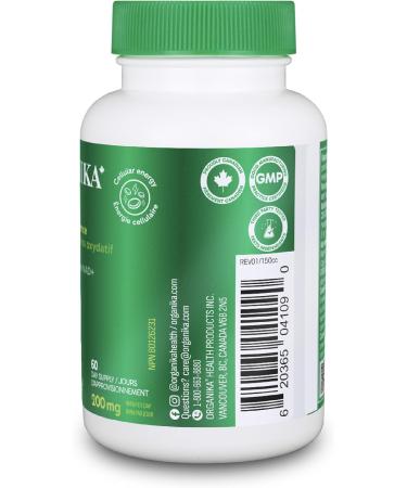 Organika NMN + PQQ- Anti-Aging Support Supplement Cellular Revitalization Energy Metabolism Cognitive Function- 60vcaps - Buy Online on GoSupps.com