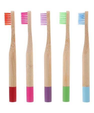 EXCEART 5pcs Toothbrushes With Soft Bristles Wear-resistant Tooth Practical Children's Toothbrushes