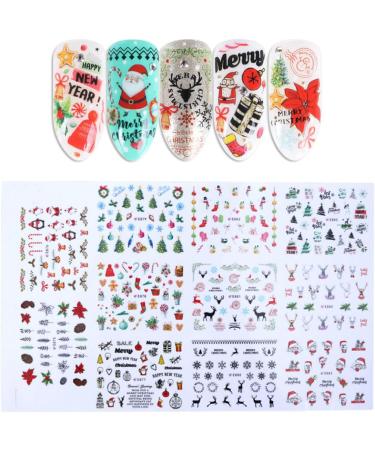 Christmas Nail Stickers Self-adhesive Christmas Stickers Nail Art Decal DIY Manicure Decorations 1Set - Buy Online on GoSupps.com