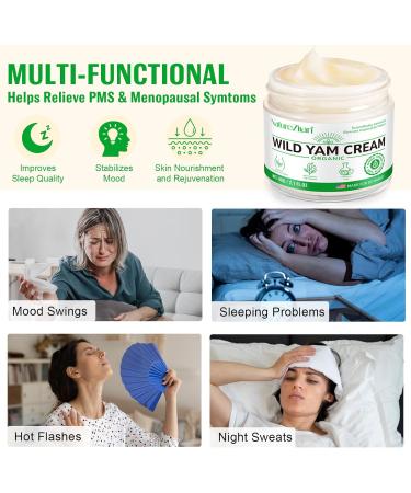 Wild Yam Cream for Hormone Balance | Relieve Hot Flashes & Night Sweats | Glass Bottle - Buy Online on GoSupps.com