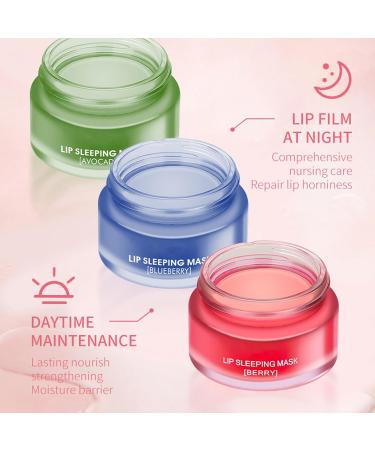 Lip Sleeping Mask Lip Balm Strawberry Lip Mask Moisturising Lip Oils for Dry Chapped Peeling Cracked Lips Skincare Moisturiser Lip Balm for Lip Care - Buy Online on GoSupps.com