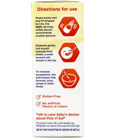 Enfamil Prenatals & Baby Vitamin Poly-Vi-Sol with Iron - 50mL Dropper Bottle - Buy Online on GoSupps.com