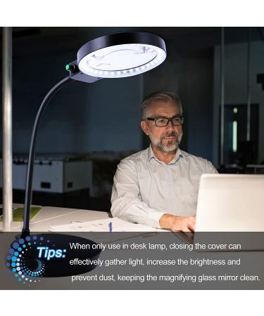 10X 20X Magnifying Glass with Light and Stand | Brightness Adjustable Desk Lamp for Reading, Close Work, and Hobbies - Buy Online on GoSupps.com