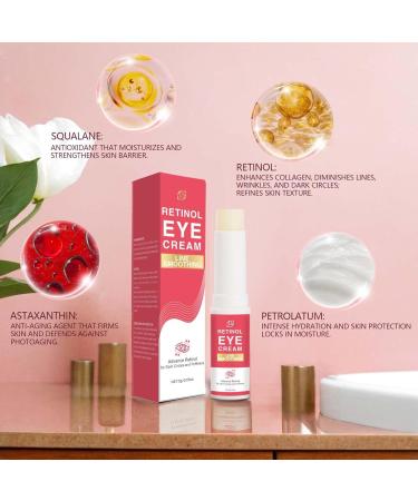 Retinol Eye Stick Anti-Aging Eye Cream Skincare for Wrinkles Dark Circles Puffiness - Retinol Eye Balm Moisturizes Softens& Nourish Skin (1pc) - Buy Online on GoSupps.com
